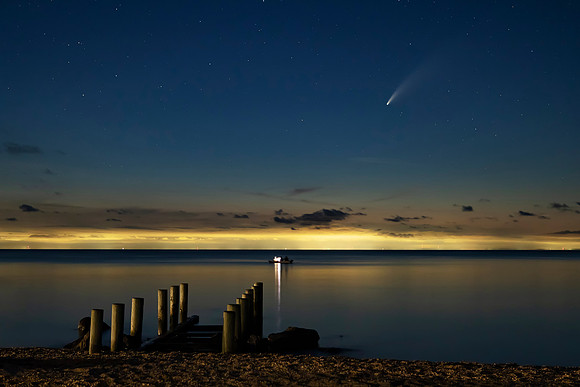 Comet Neowise Over Long Island Sound 1